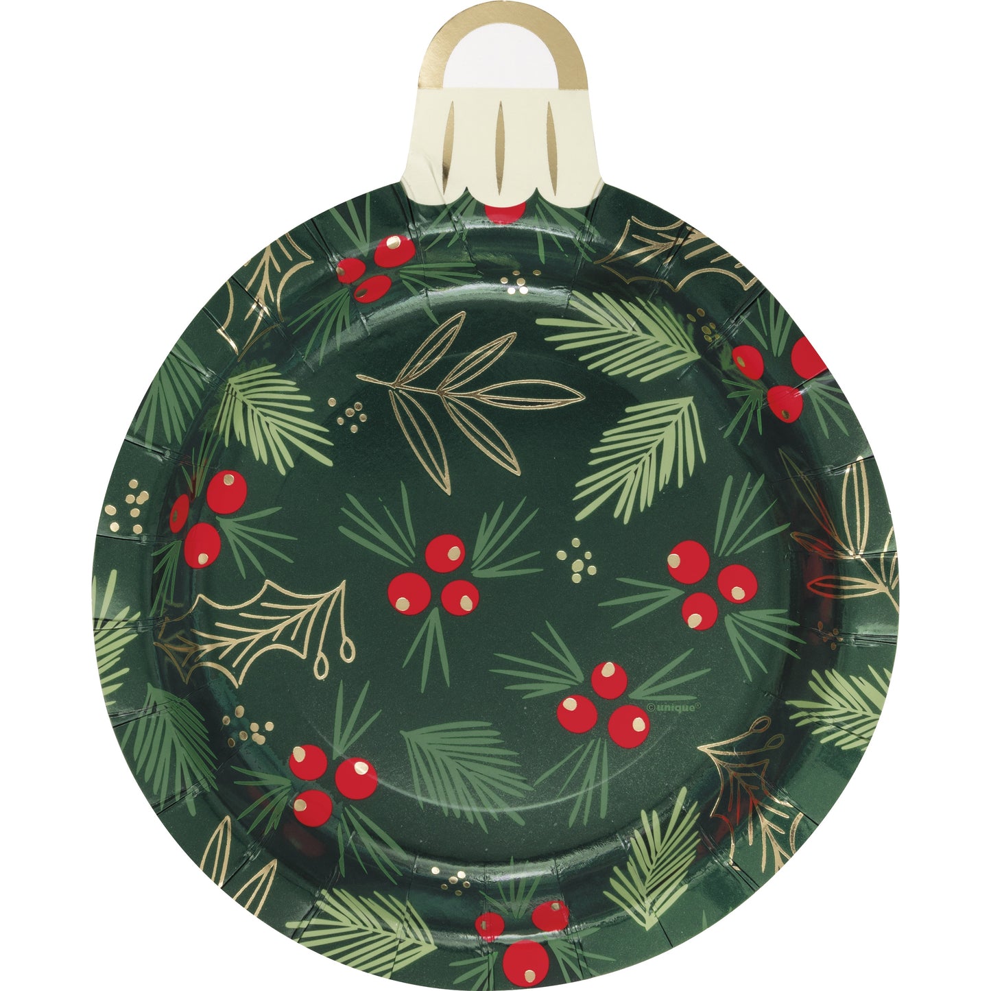 Blooming Holly Ornament Plate 8pk