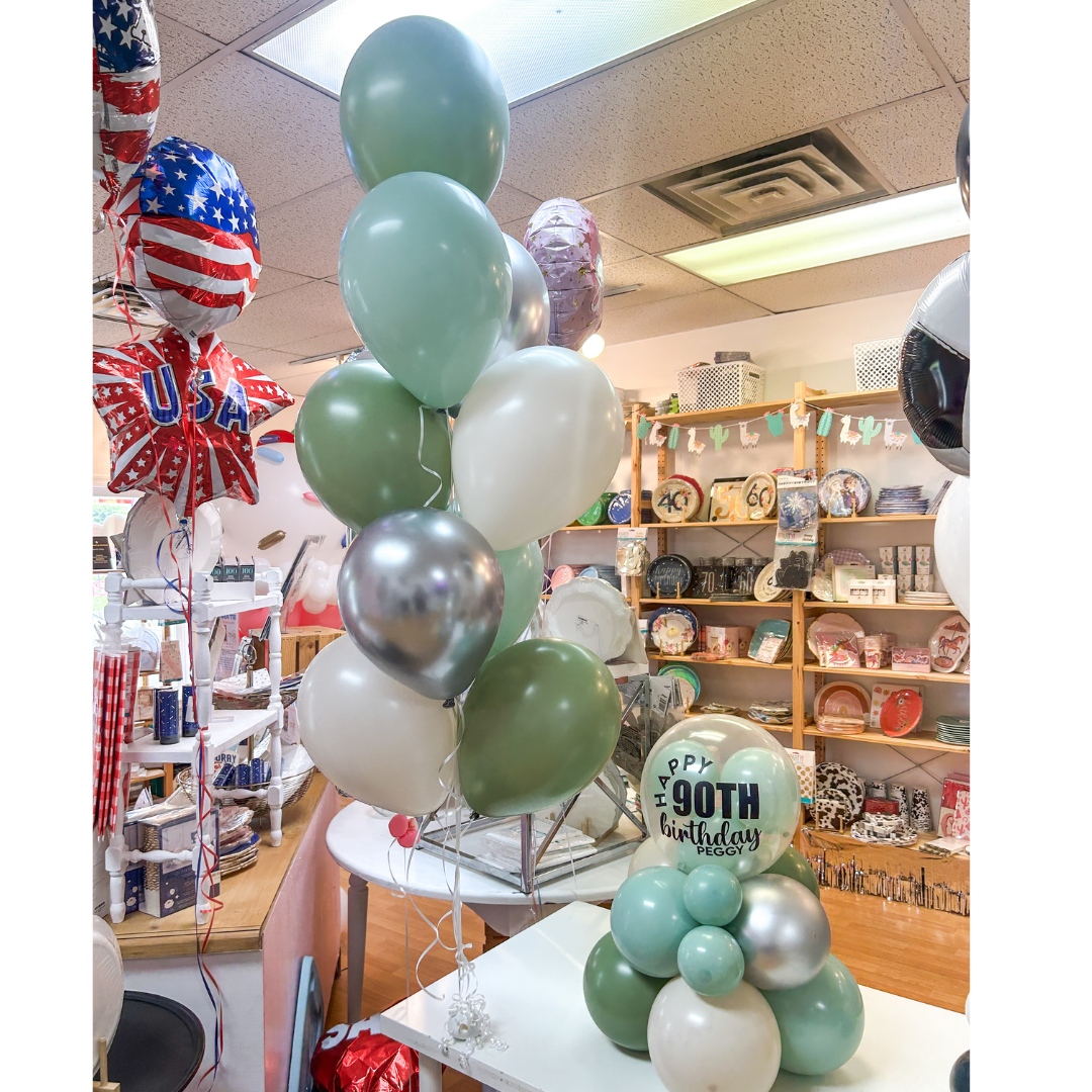 9 Balloons Helium Bouquet