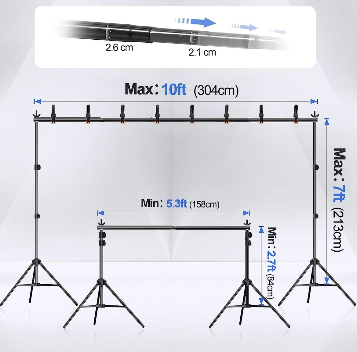 Rental - Adjustable Backdrop Stand