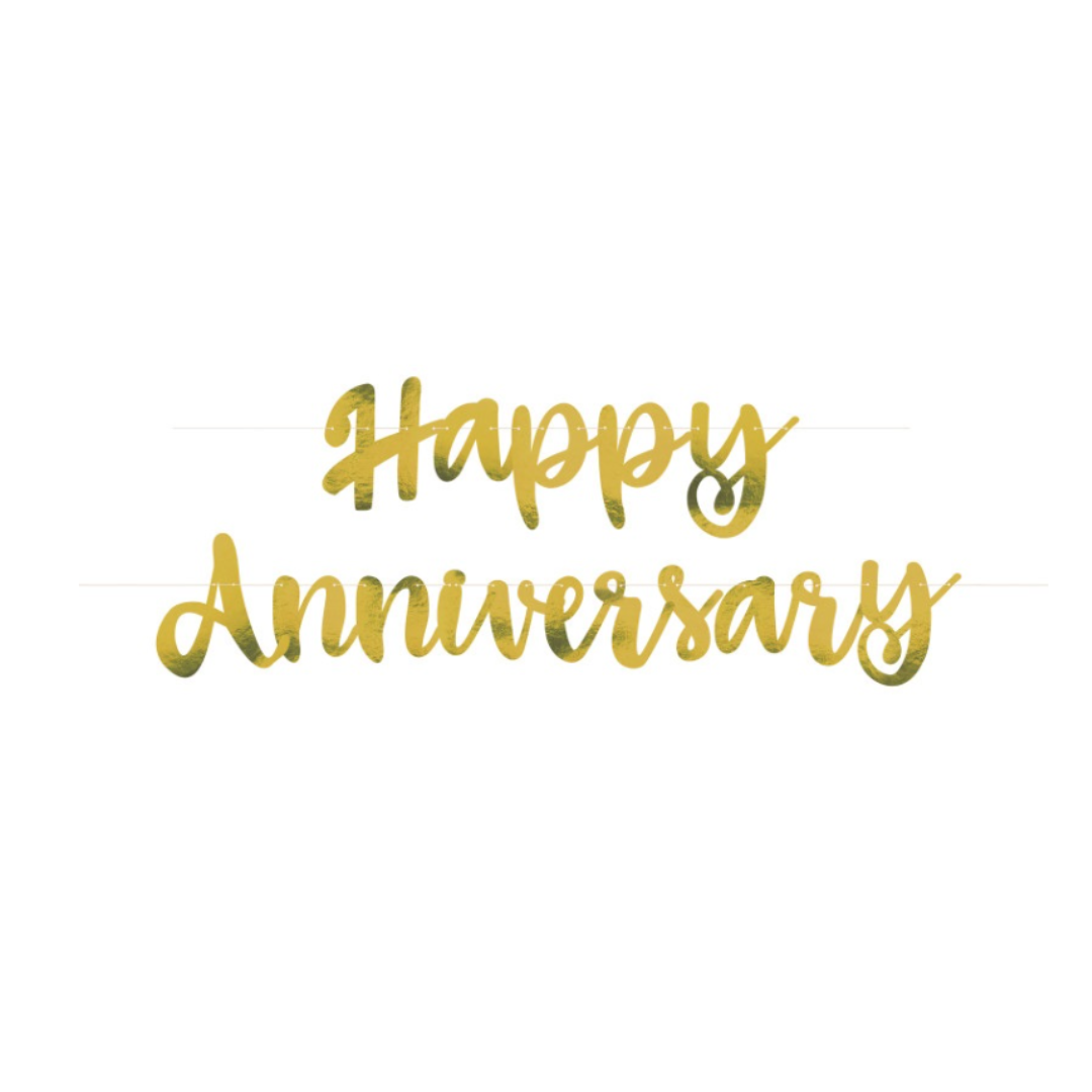Happy Anniversary - Gold