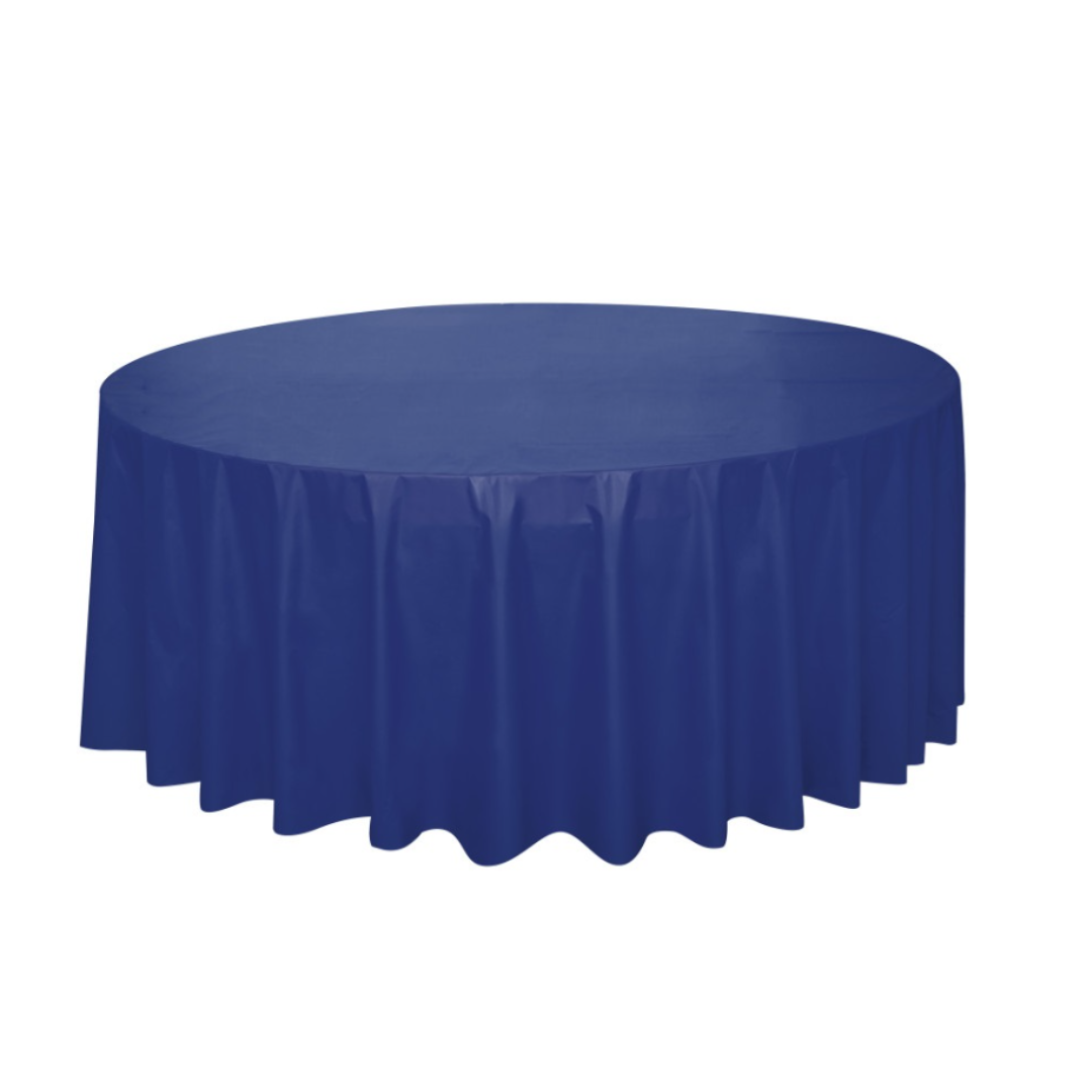 Navy Round Tablecloth
