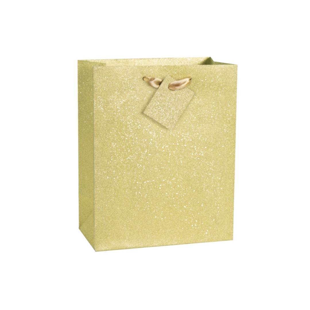 Gift Bag - Small/Medium Gold Glitter