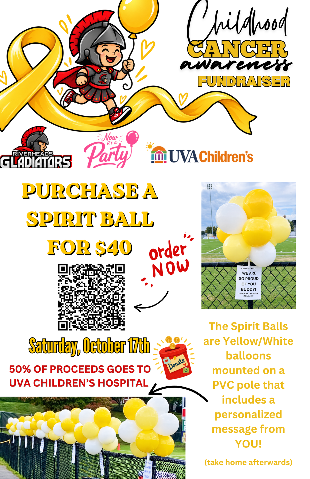 Riverheads Spirit-Ball Fundraiser for Childhood Cancer Awareness