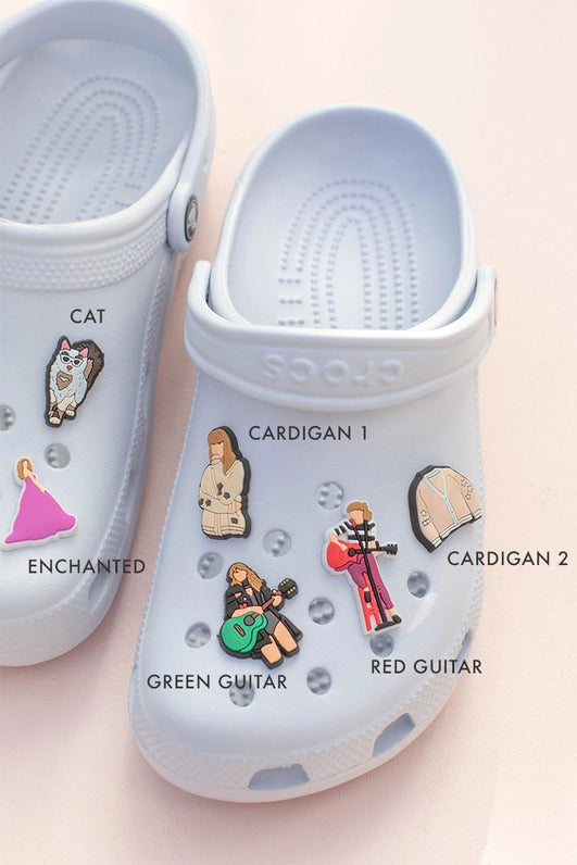 Shoe Charm Taylor Red Guitar