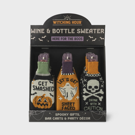 Halloween Wine/Bottle Sweaters