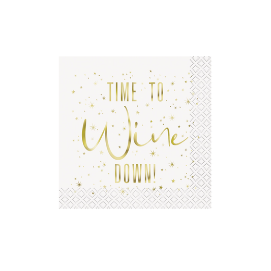 "Time to Wine Down" Napkin 20ct