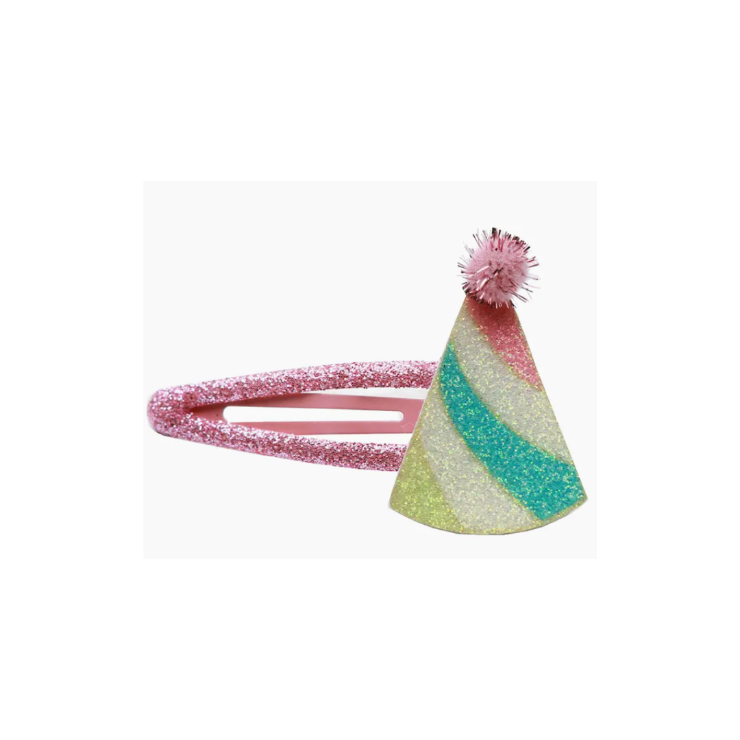 Glitter Party Hat Snap Clip