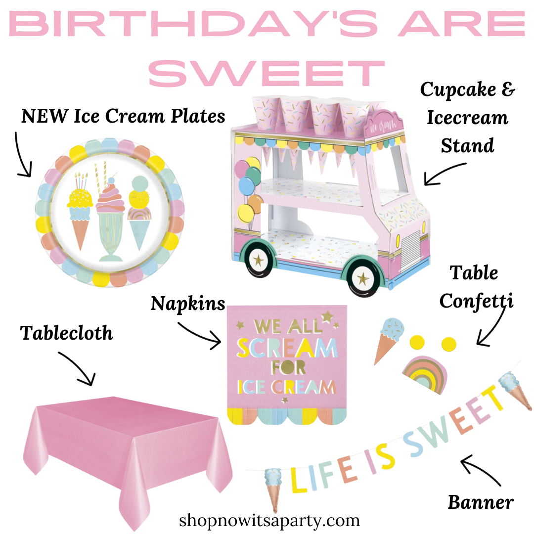Ice Cream "Sweet Summer" Balloon Banner Kit Decoration