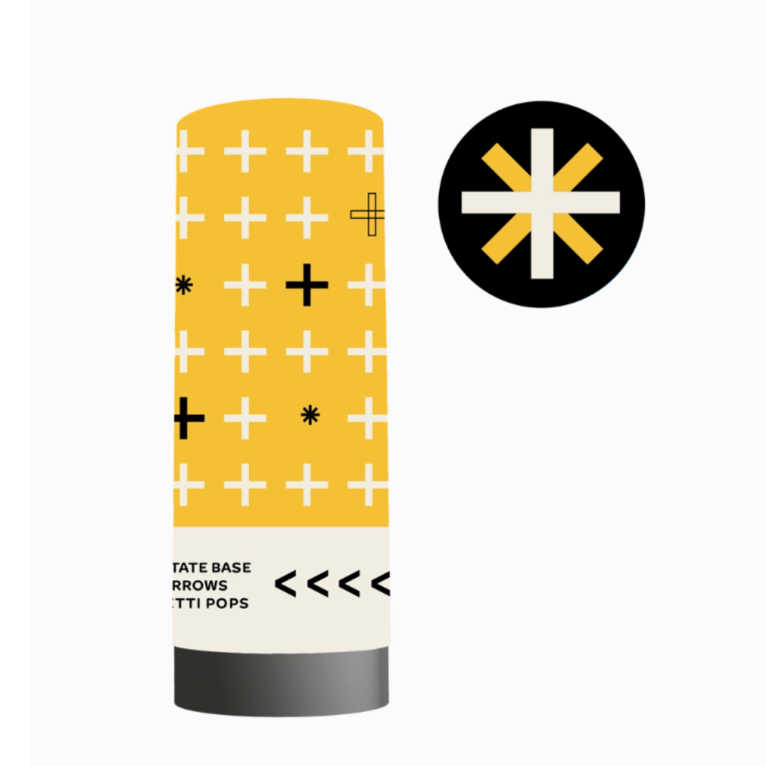 Confetti Popper - Black/Yellow