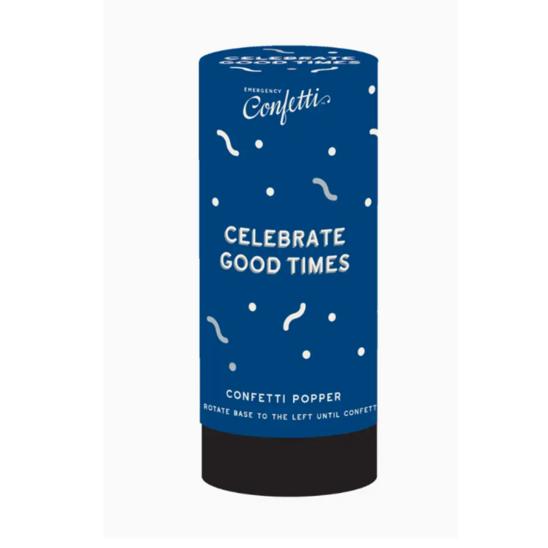 Confetti Popper - Blue/White