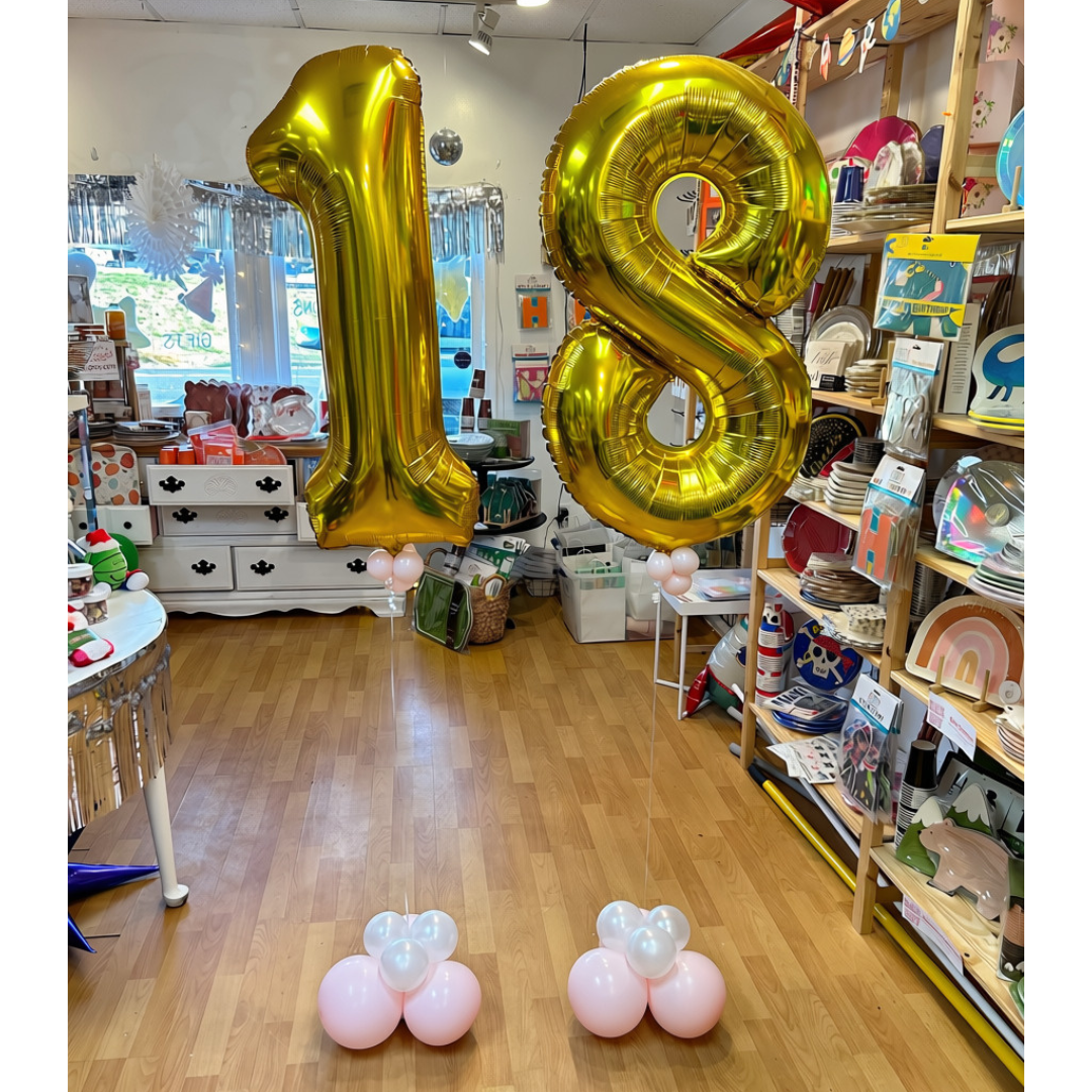 Number Balloon - Gold