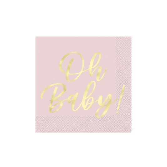 Oh Baby Napkins - Pink