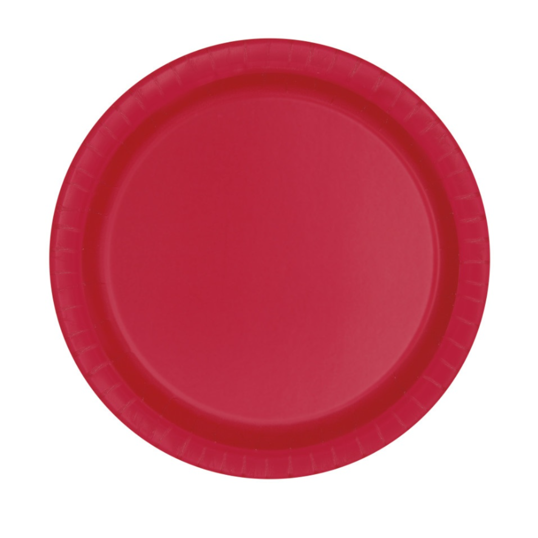 Red Dessert Plates