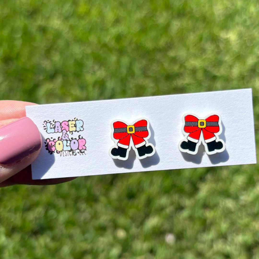Santa Bow Earrings
