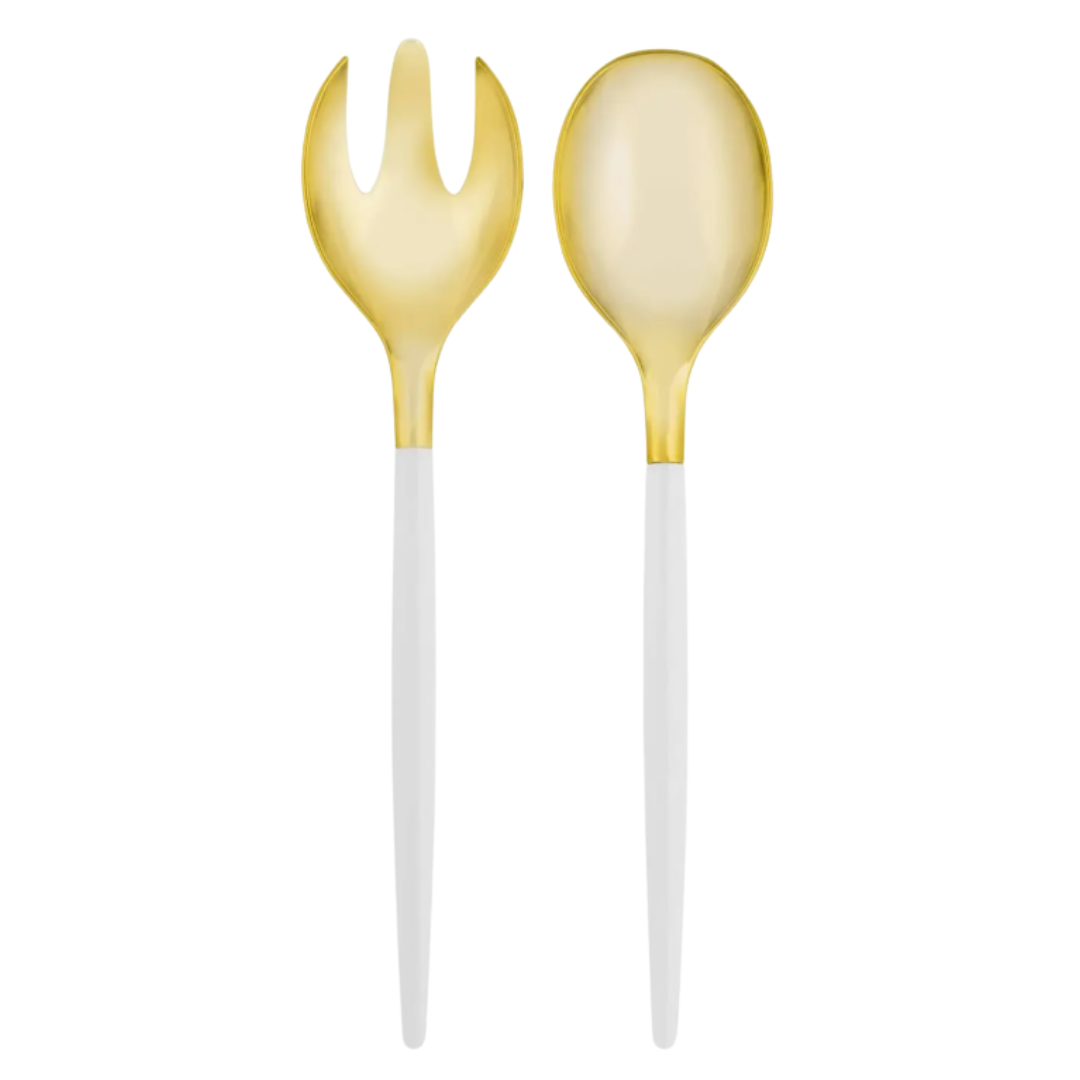 White and Gold Serving Set