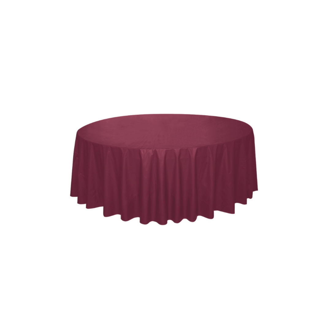 Burgandy Round Tablecloth