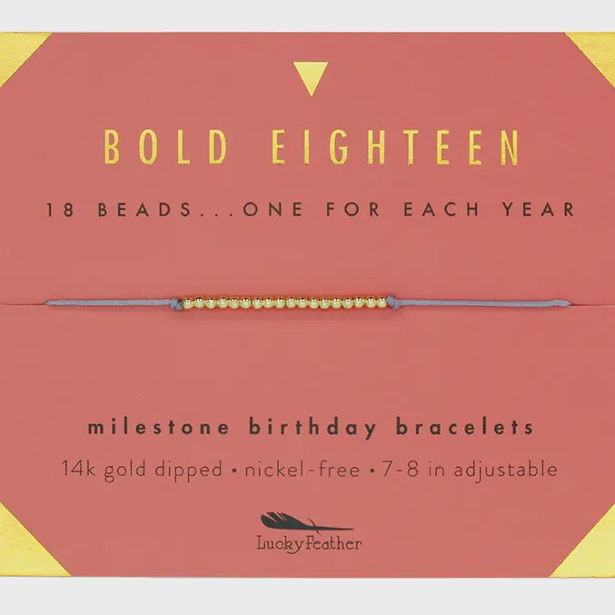 Milestone Birthday Bracelet - Bold Eighteen
