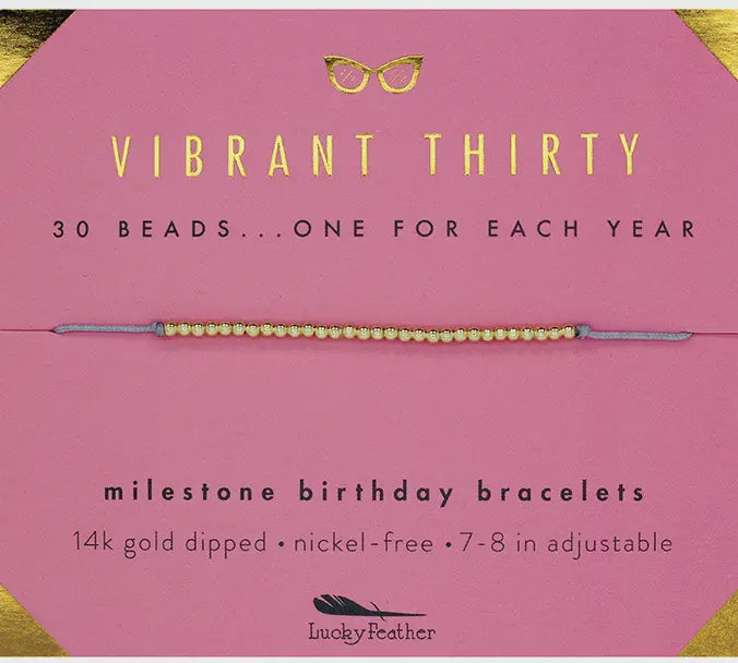 Milestone Birthday Bracelet - Vibrant Thirty