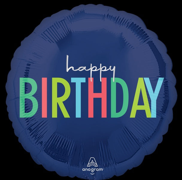 Foil Modern Style Happy Birthday Balloon