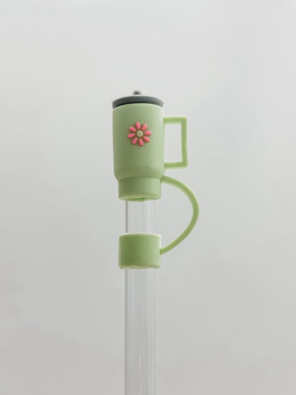 Straw Cover Green Cup