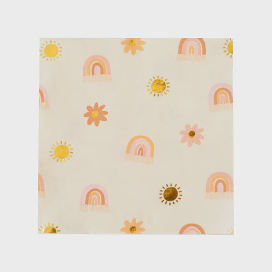 Boho Rainbow Large Napkins 16pk