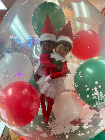 Santa's Helper Arrival Balloon - Snow Globe