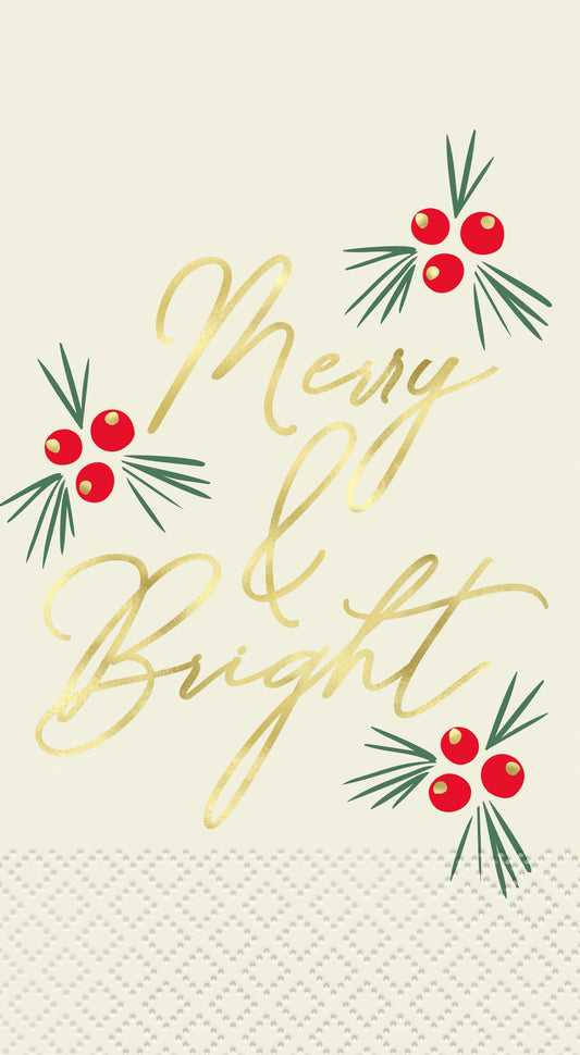 Merry & Bright Dinner Napkins 16ct