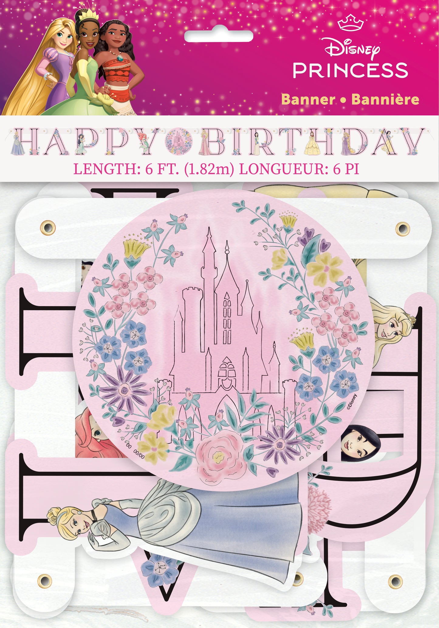 Disney Princess Happy Birthday Banner