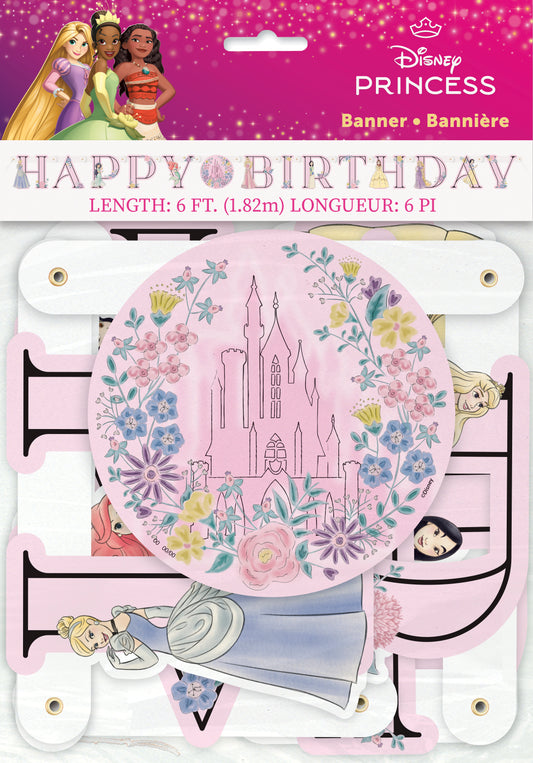 Disney Princess Happy Birthday Banner