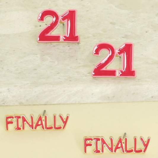 Finally 21 Stud Earring Set