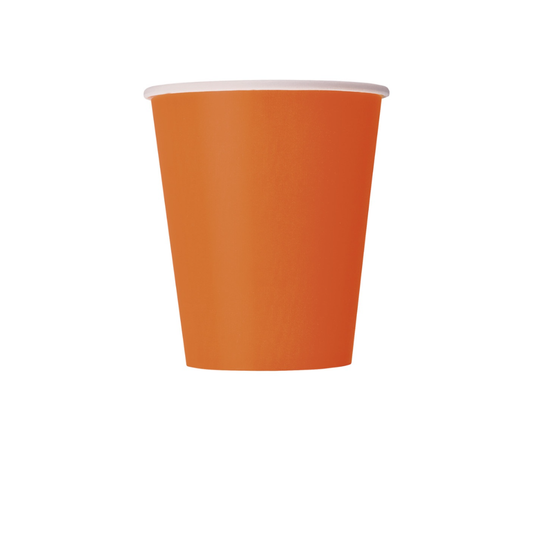 Orange Paper Cups 8ct
