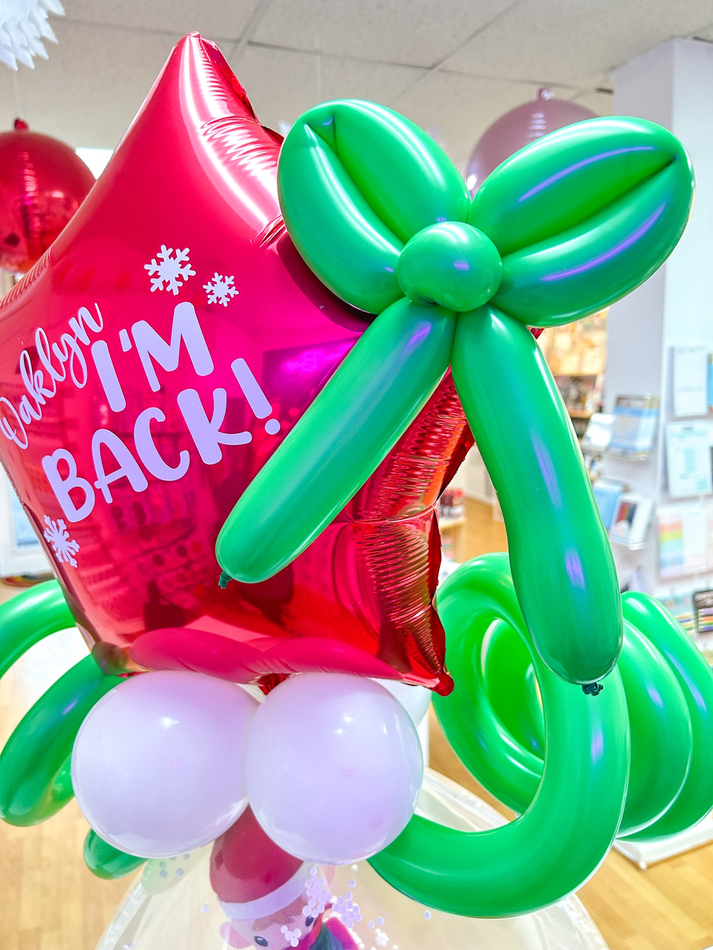 Snow Globe Elf On The Shelf Arrival Balloons