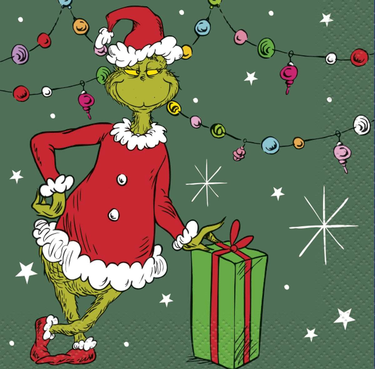 Grinch Beverage Napkins 16ct