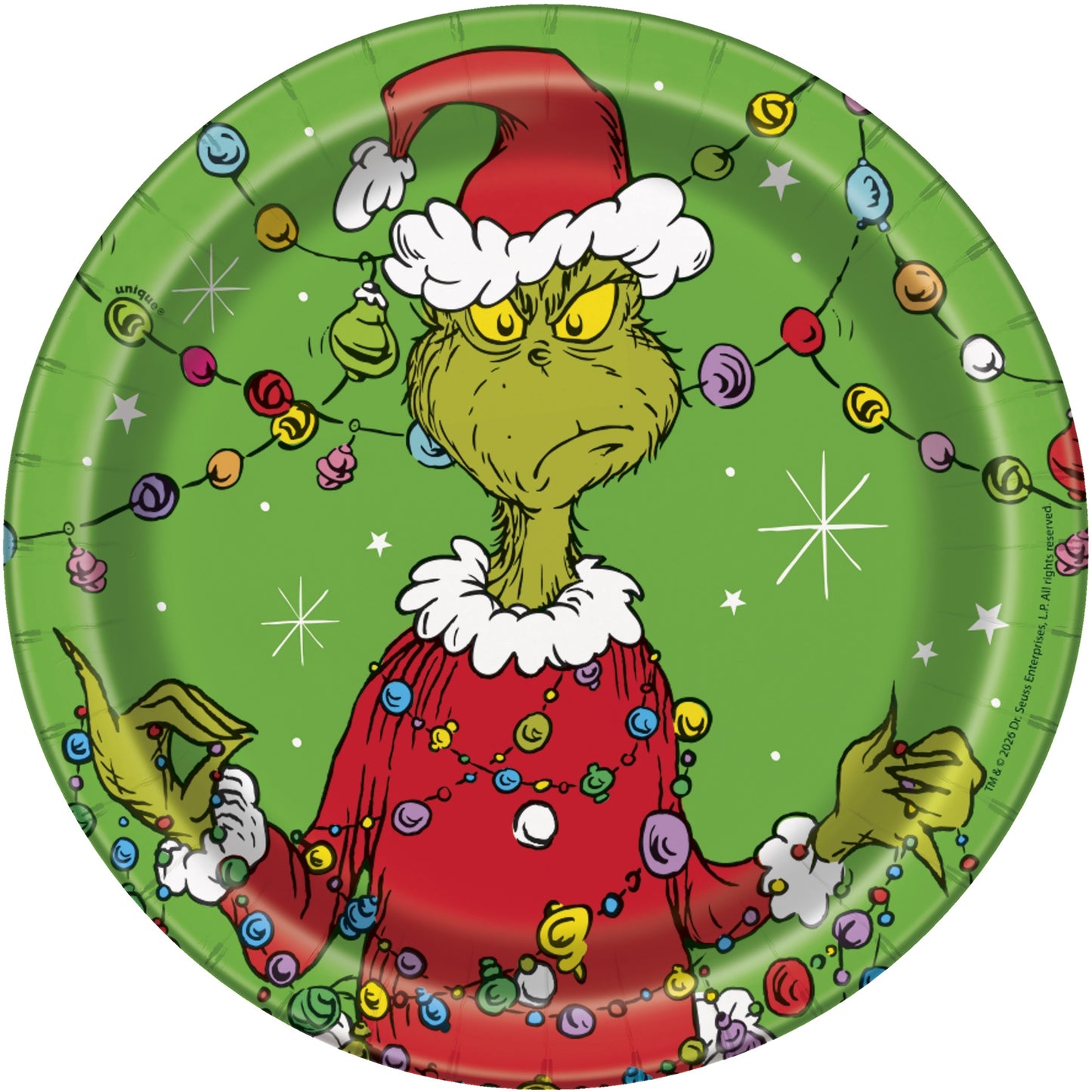 Grinch Dessert Plates 8pk