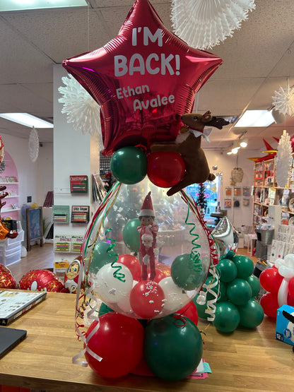 Santa's Helper Arrival Balloon - Snow Globe