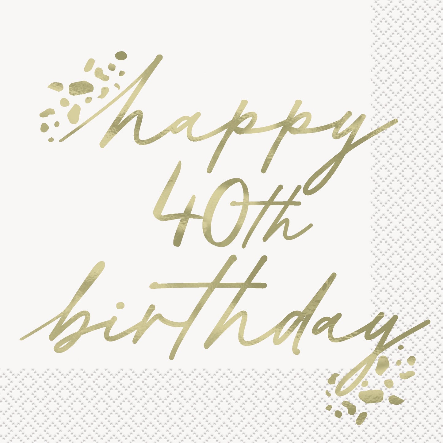 Gold 40 Napkins