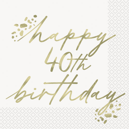 Gold 40 Napkins
