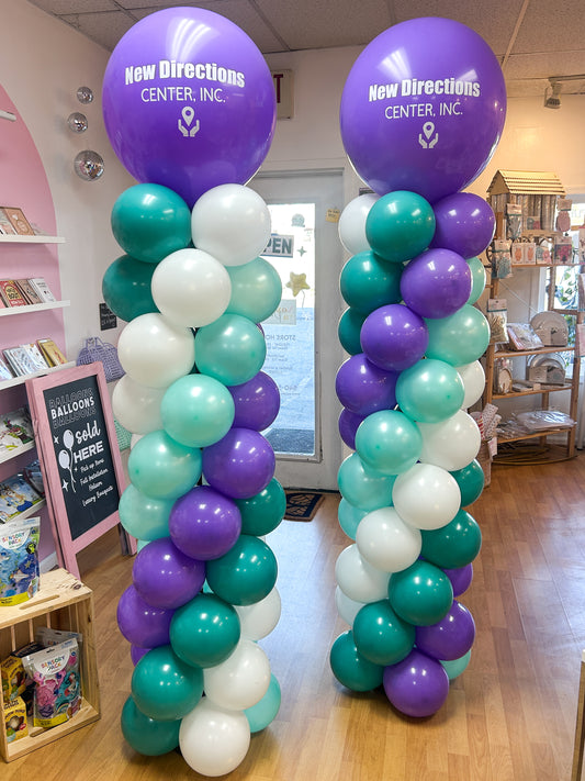 Spiral Balloon Column - Customized Topper