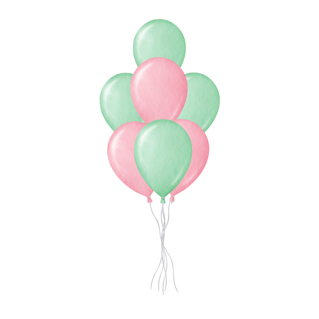 7 Balloons Helium Bouquet