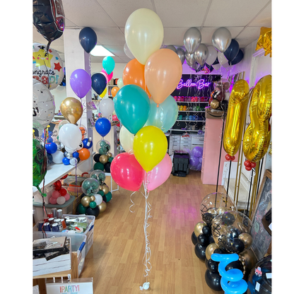 9 Balloons Helium Bouquet