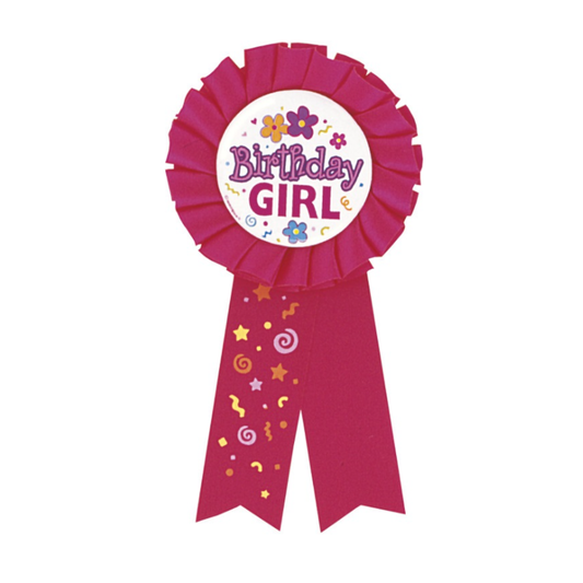 Pink Birthday Girl Badge
