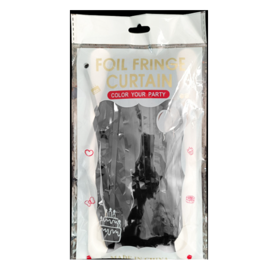 Foil Curtain - Black 3x8