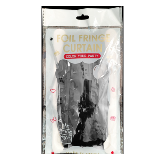 Foil Curtain - Black 3x8