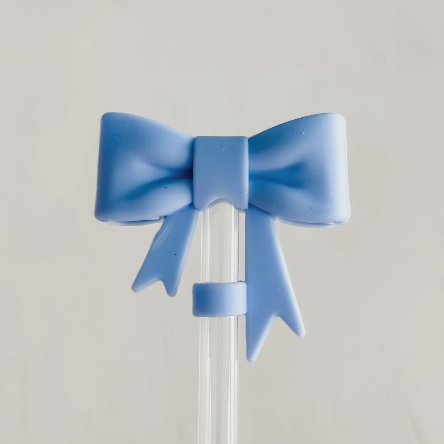 Straw Cover Blue Bow