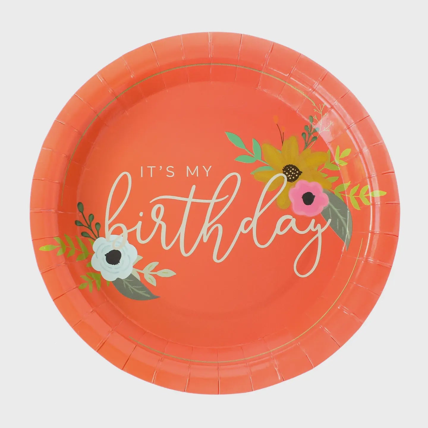 It's My Birthday - 10pk Coral Plates