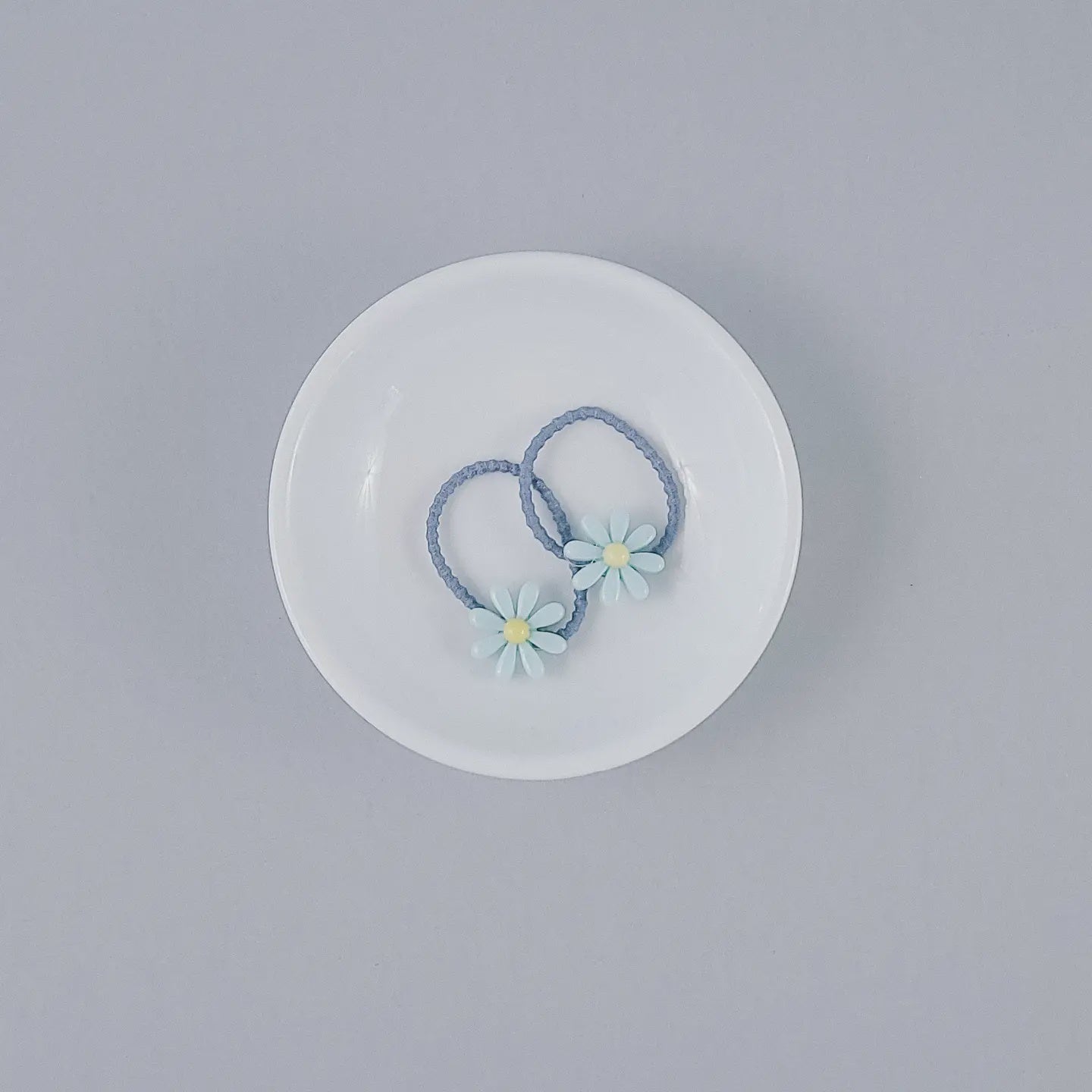 Blue Daisy Hair Ties - 2pk