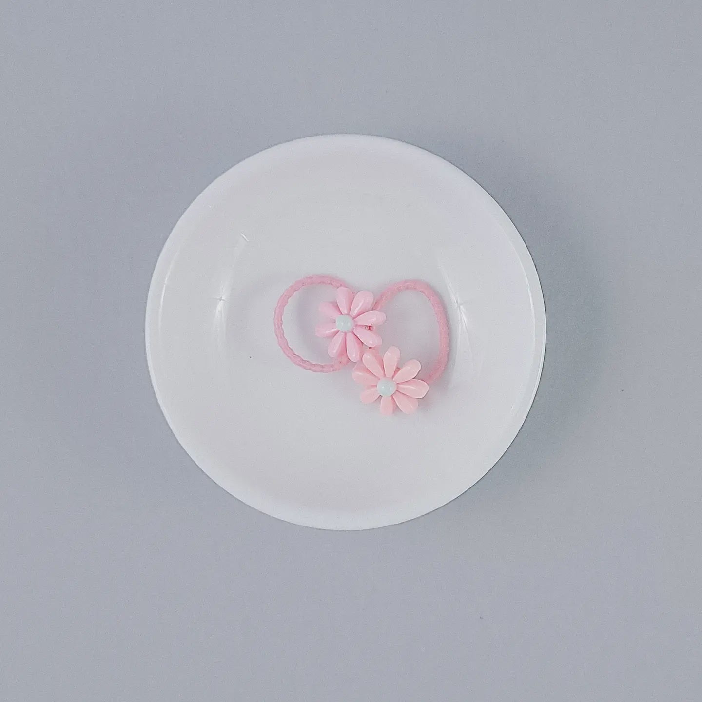 Pink Daisy Hair Ties - 2pk