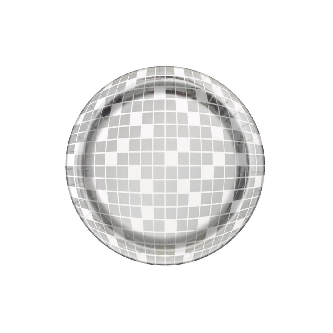 Disco Ball Dessert Plates - 8pk