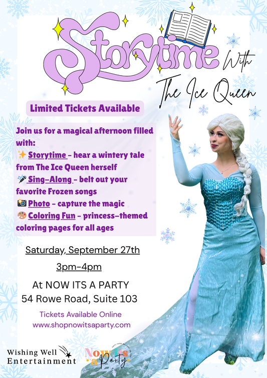 Ice Queen Storytime Ticket (1 Adult/1Child)
