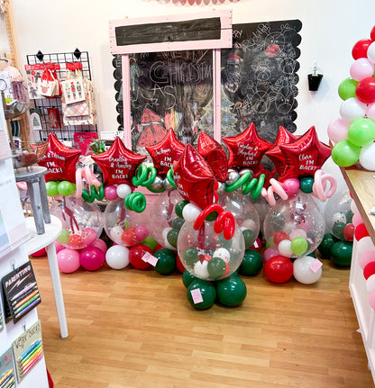 Santa's Helper Arrival Balloon - Snow Globe